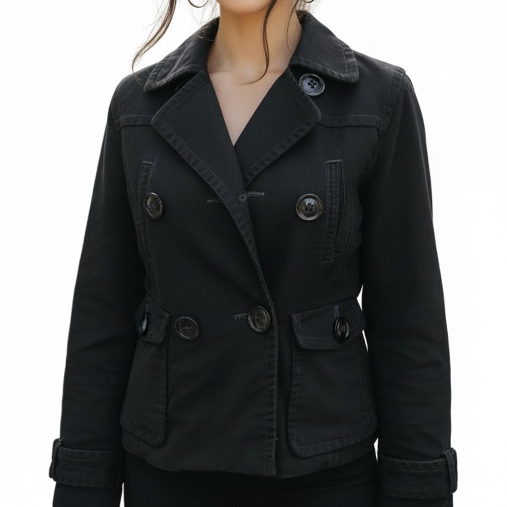 American Eagle short pea coat. Black. Size Small